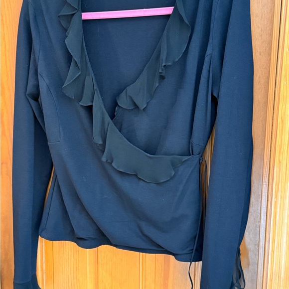 Cache Black Ruffled Blouse - Picture 9 of 9